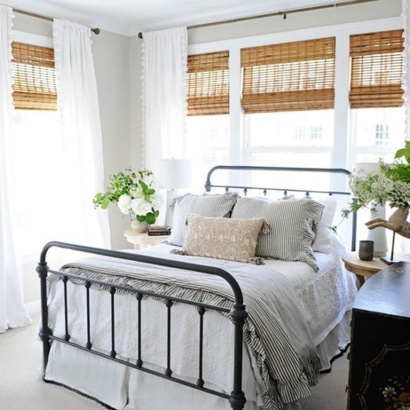 52 x 108 Linen Textured White Blackout Curtains - Picture 5 of 7